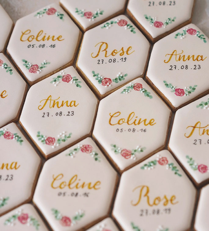 sablés décorés, thème biscuits décorés, sablés baptême